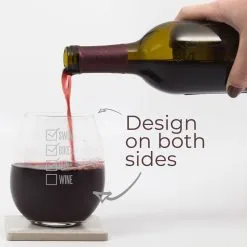 Triathlon Stemless Wine Glass Swim Bike Run Checklist 10 Triathlon Stemless Wine Glass Swim Bike Run Checklist -goneforarun Sales 2023 tr 14668 N DETAILS