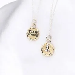 Sterling Silver Run Strong Necklace -goneforarun Sales 2023 tr 14849 MAIN