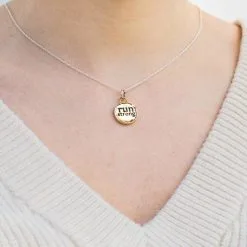 Sterling Silver Run Strong Necklace -goneforarun Sales 2023 tr 14849 MODEL 1