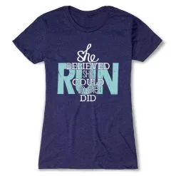 Women's Everyday Runners Tee She Believed She Could So She Did -goneforarun Sales 2023 tr 15458 STORMINDIGO