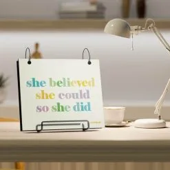 BibFOLIO® Race Bib Album - She Believed She Could -goneforarun Sales 2023 tr 15497 WHITE LIFESTYLE