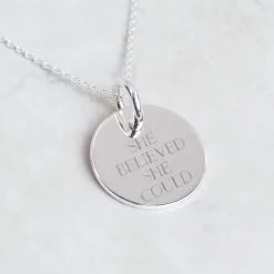 Sterling Silver She Believed NYC Half Marathon Necklace -goneforarun Sales 2023 tr 17451 CABLE