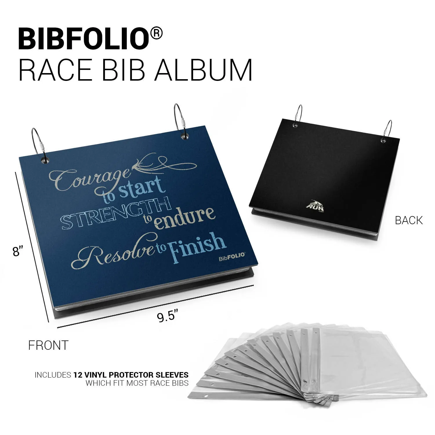 BibFOLIO® Race Bib Album - Courage To Start 5 BibFOLIO® Race Bib Album - Courage To Start - Image 3
