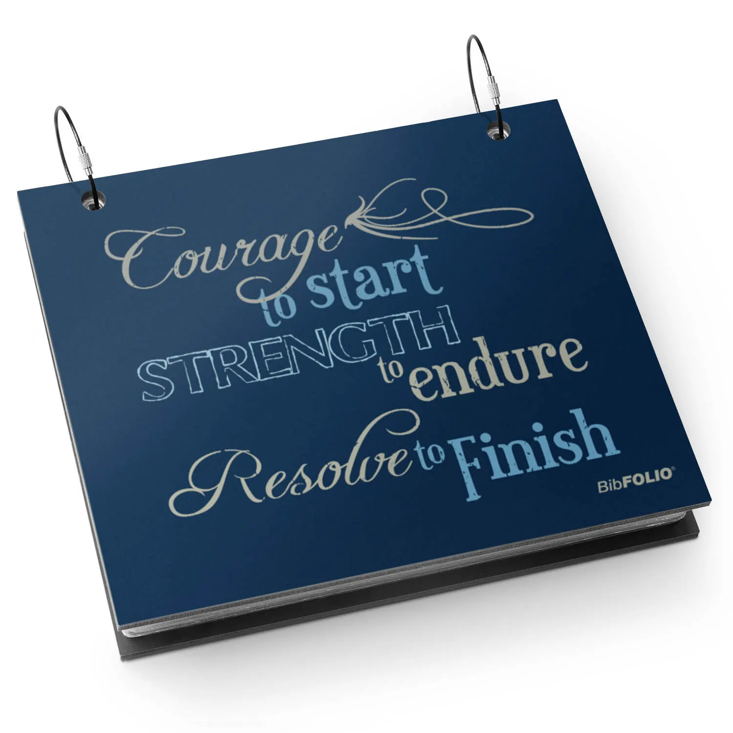BibFOLIO® Race Bib Album - Courage To Start 3 BibFOLIO® Race Bib Album - Courage To Start