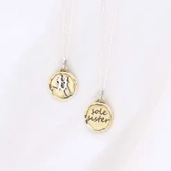 Sterling Silver & Gold Sole Sister Necklace 11 Sterling Silver & Gold Sole Sister Necklace -goneforarun Sales 2023 tr 17841 MAIN