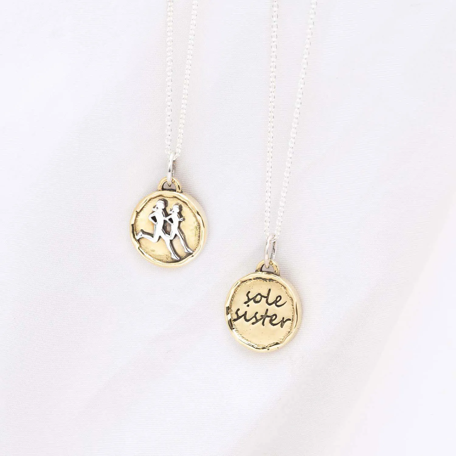 Sterling Silver & Gold Sole Sister Necklace 5 Sterling Silver & Gold Sole Sister Necklace - Image 3