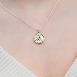 Sterling Silver & Gold Sole Sister Necklace 14 Sterling Silver & Gold Sole Sister Necklace -goneforarun Sales 2023 tr 17841 MODEL 2