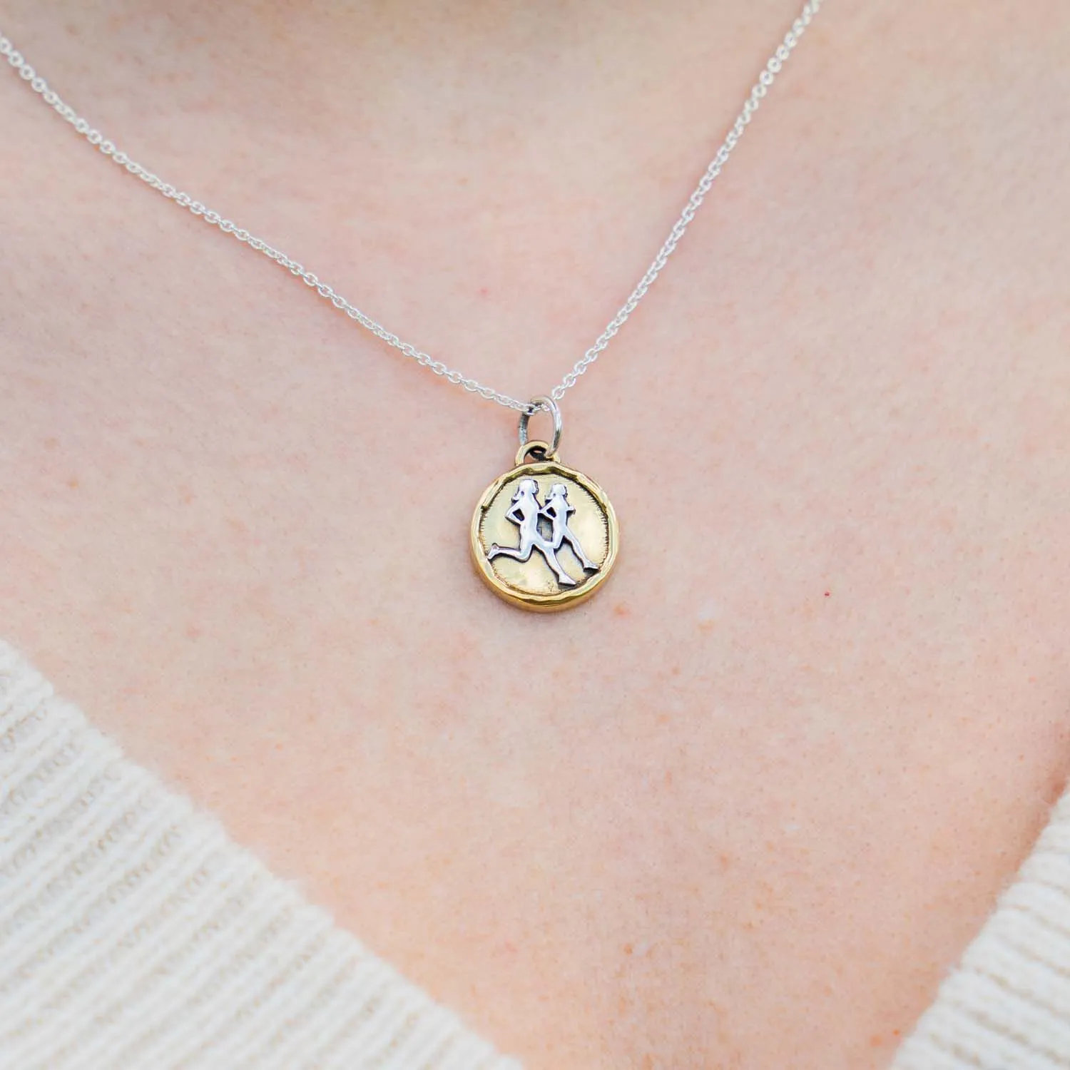 Sterling Silver & Gold Sole Sister Necklace 8 Sterling Silver & Gold Sole Sister Necklace - Image 6