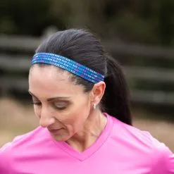 Athletic Juliband Non-Slip Headband - Run Pattern -goneforarun Sales 2023 tr 18510 BLACK LIFESTYLE 1