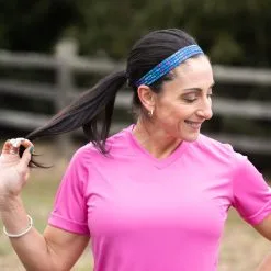 Athletic Juliband Non-Slip Headband - Run Pattern -goneforarun Sales 2023 tr 18510 BLACK LIFESTYLE 3