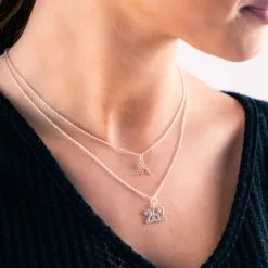 Sterling Silver Mini Stick Figure Runner Necklace -goneforarun Sales 2023 tr 18842 LIFESTYLE LAYER