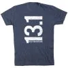 Running Short Sleeve T-Shirt - 13.1 Half Marathon Vertical  -goneforarun Sales 2023 tr 18928 NAVY FLAT