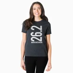 Running Short Sleeve T-Shirt - 26.2 Marathon Vertical 18 Running Short Sleeve T-Shirt - 26.2 Marathon Vertical -goneforarun Sales 2023 tr 18929 CHARCOAL FEMALEGFAR