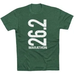 Running Short Sleeve T-Shirt - 26.2 Marathon Vertical 21 Running Short Sleeve T-Shirt - 26.2 Marathon Vertical -goneforarun Sales 2023 tr 18929 FORESTGREEN FLAT