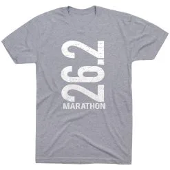Running Short Sleeve T-Shirt - 26.2 Marathon Vertical 22 Running Short Sleeve T-Shirt - 26.2 Marathon Vertical -goneforarun Sales 2023 tr 18929 GRAY FLAT