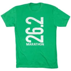 Running Short Sleeve T-Shirt - 26.2 Marathon Vertical 23 Running Short Sleeve T-Shirt - 26.2 Marathon Vertical -goneforarun Sales 2023 tr 18929 GREEN FLAT