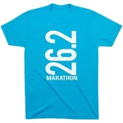 Running Short Sleeve T-Shirt - 26.2 Marathon Vertical 29 Running Short Sleeve T-Shirt - 26.2 Marathon Vertical -goneforarun Sales 2023 tr 18929 TURQUOISE FLAT