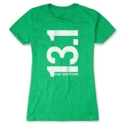 Women's Everyday Runners Tee 13.1 Half Marathon Vertical 18 Women's Everyday Runners Tee 13.1 Half Marathon Vertical -goneforarun Sales 2023 tr 18945 GREEN