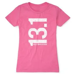 Women's Everyday Runners Tee 13.1 Half Marathon Vertical 19 Women's Everyday Runners Tee 13.1 Half Marathon Vertical -goneforarun Sales 2023 tr 18945 HOTPINK