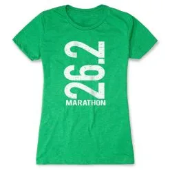 Women's Everyday Runners Tee 26.2 Marathon Vertical -goneforarun Sales 2023 tr 18946 GREEN