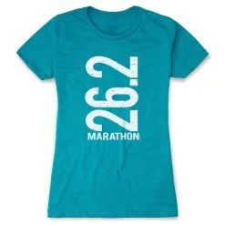 Women's Everyday Runners Tee 26.2 Marathon Vertical -goneforarun Sales 2023 tr 18946 TEAL