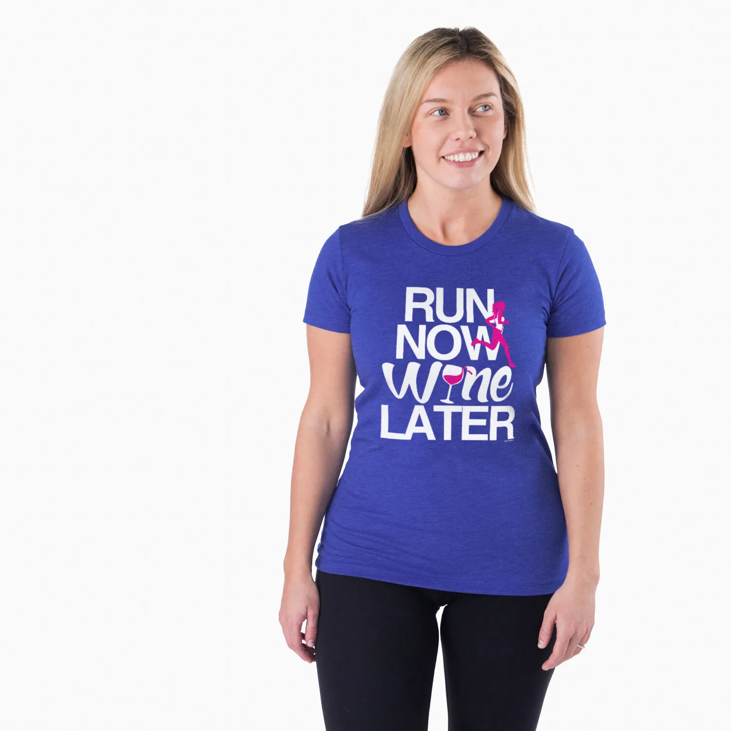 Women's Everyday Runners Tee Run Now Wine Later (Bold) 4 Women's Everyday Runners Tee Run Now Wine Later (Bold) - Image 2