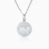 Sterling Silver 26.2 Marathon Artisan Necklace