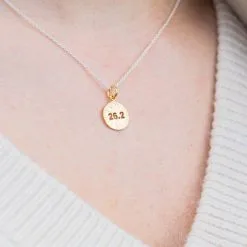14K Gold 26.2 Marathon Necklace -goneforarun Sales 2023 tr 18980 MODEL