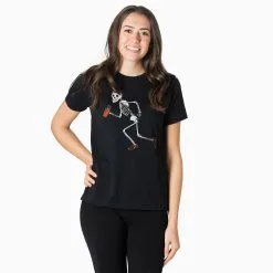 Running Short Sleeve T-Shirt - Never Stop Running  -goneforarun Sales 2023 tr 19006 BLACK FEMALEGFAR