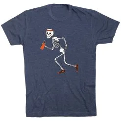 Running Short Sleeve T-Shirt - Never Stop Running  -goneforarun Sales 2023 tr 19006 NAVY FLAT