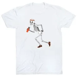 Running Short Sleeve T-Shirt - Never Stop Running  -goneforarun Sales 2023 tr 19006 WHITE FLAT