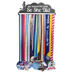 Race Medal Hanger She Believed She Could MedalART -goneforarun Sales 2023 tr 19357 5