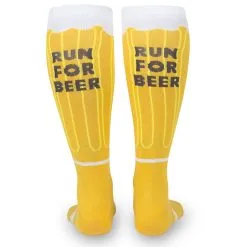 Woven Yakety Yak! Knee High Socks - Will Run For Beer (Amber/Brown/White) -goneforarun Sales 2023 tr 19627 3