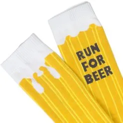 Woven Yakety Yak! Knee High Socks - Will Run For Beer (Amber/Brown/White) -goneforarun Sales 2023 tr 19627 6