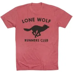 Running Short Sleeve T-Shirt - Run Club Lone Wolf -goneforarun Sales 2023 tr 21397 MAUVE FLAT