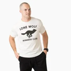 Running Short Sleeve T-Shirt - Run Club Lone Wolf -goneforarun Sales 2023 tr 21397 WHITE MALE