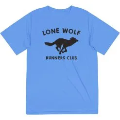 Men's Running Short Sleeve Tech Tee - Run Club Lone Wolf -goneforarun Sales 2023 tr 21453 LIGHTBLUE FLAT