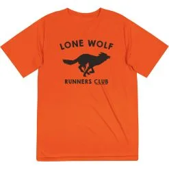 Men's Running Short Sleeve Tech Tee - Run Club Lone Wolf -goneforarun Sales 2023 tr 21453 ORANGE FLAT