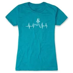 Womens Everyday Runners Tee Heart Beat Female Runner -goneforarun Sales 2023 tr 21956 TEAL