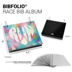 BibFOLIO® Race Bib Album - Love The Run -goneforarun Sales 2023 tr 22438 COLORFUL DETAILS