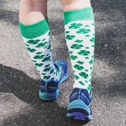 Woven Yakety Yak! Knee High Socks - Lucky Clover -goneforarun Sales 2023 tr 22521 4