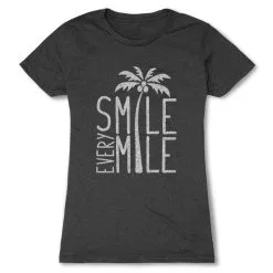 Womens Everyday Runners Tee Smile Every Mile -goneforarun Sales 2023 tr 32995 CHARCOAL