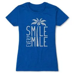 Womens Everyday Runners Tee Smile Every Mile -goneforarun Sales 2023 tr 32995 ROYAL