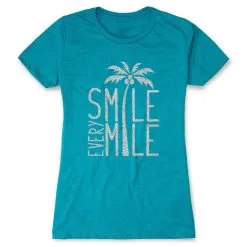 Womens Everyday Runners Tee Smile Every Mile -goneforarun Sales 2023 tr 32995 TEAL