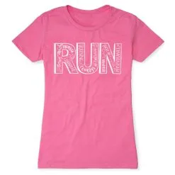 Womens Everyday Runners Tee Run With Inspiration -goneforarun Sales 2023 tr 33005 HOTPINK