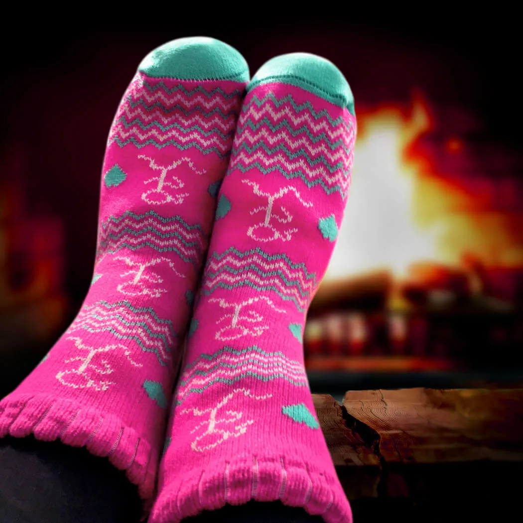 Running Slipper Socks With Sherpa Lining 9 Running Slipper Socks With Sherpa Lining - Image 7