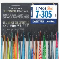 Running Large Hooked On Medals And Bib Hanger - As Every Runner Knows