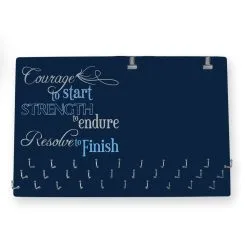 Running Large Hooked On Medals And Bib Hanger - Courage To Start -goneforarun Sales 2023 tr 33814 WHITE EMPTY