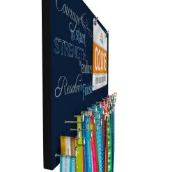 Running Large Hooked On Medals And Bib Hanger - Courage To Start -goneforarun Sales 2023 tr 33814 WHITE PROFILE