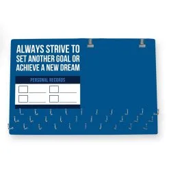 Running Large Hooked On Medals And Bib Hanger - Dry Erase PRs -goneforarun Sales 2023 tr 33821 BLUE EMPTY